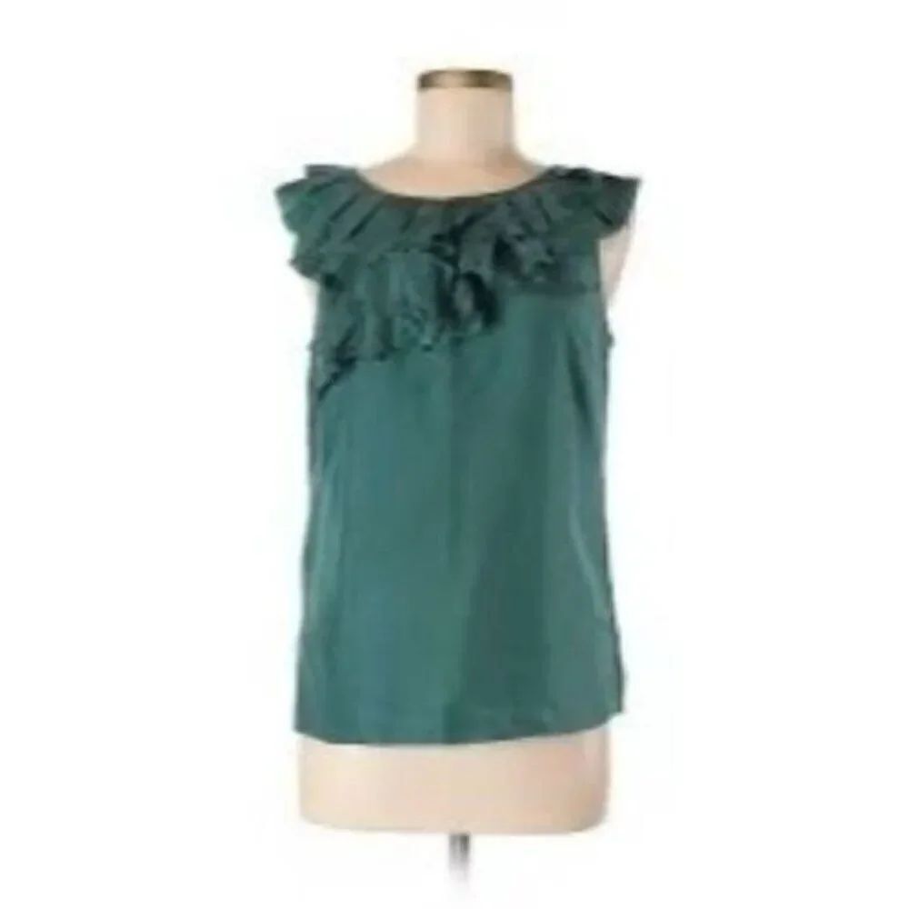 Ann Taylor Ruffle Top Sleeveless